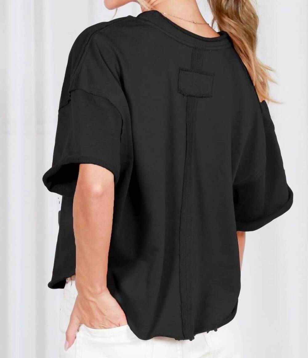 NEW VINE & LOVE women's on the go top in black